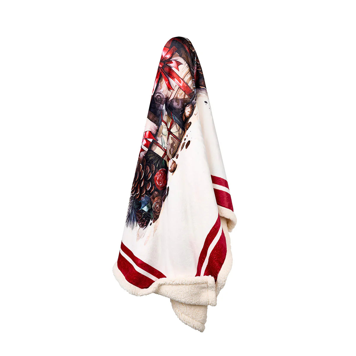 Nuvole di Stoffa Plaid con Scatola Christmas 130x160 cm Regali