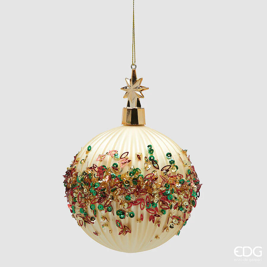 EDG · Enzo De Gasperi · Addobbo Palla Mille Perle · D 10 Cm · Gold
