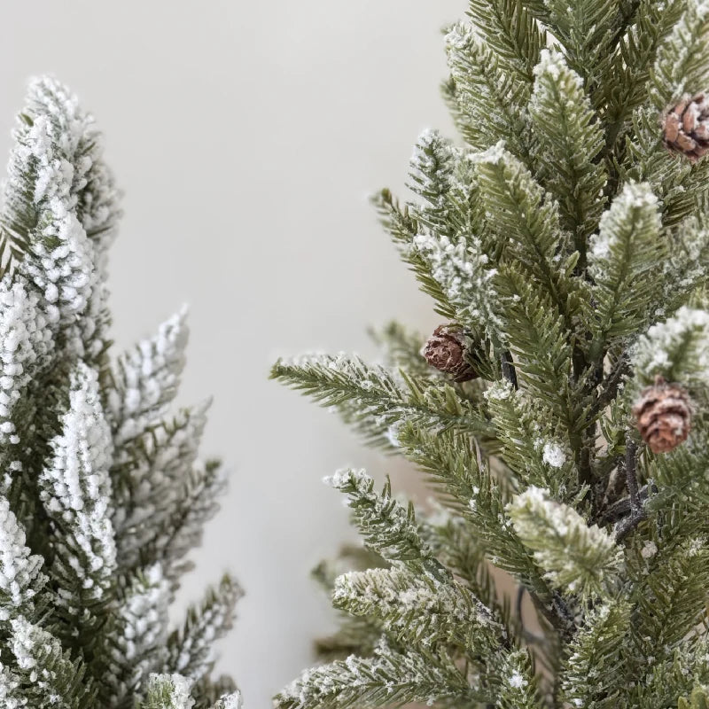 Fiori Di Lena Centrotavola con Paesaggio Natalizio e 5 Alberi