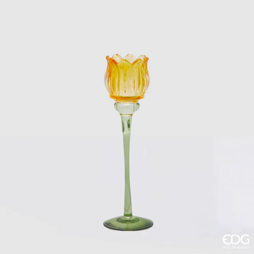 Portacandela Tulipano h.27 - Ambra