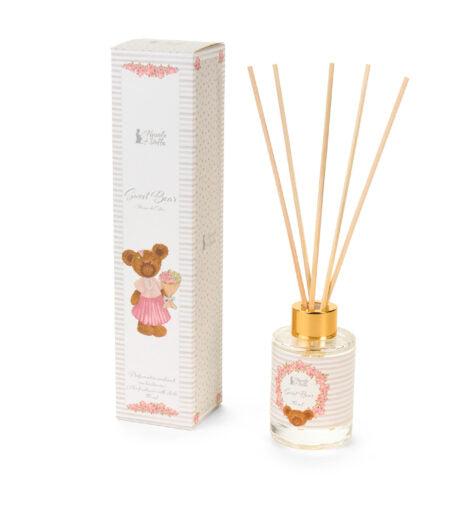 Nuvole di stoffa – Diffusore Sweet Bear con bastoncini in vetro 70 ml | Profumatore elegante con scatola