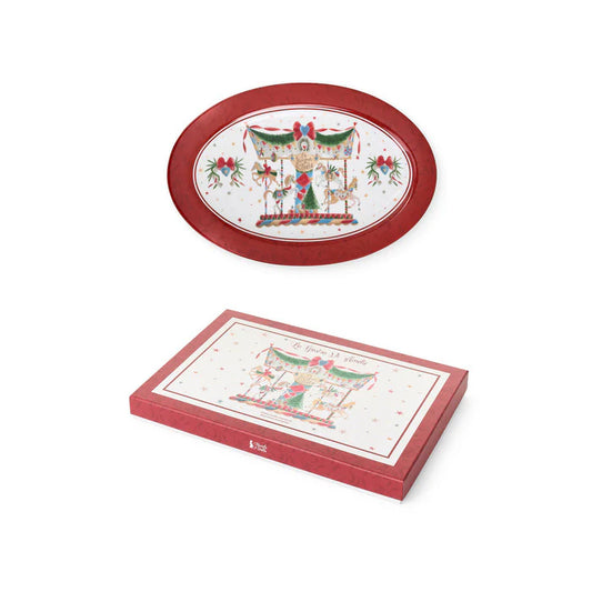 Nuvole di Stoffa Piatto da Portata Giostra con Scatola 35x23,5 cm