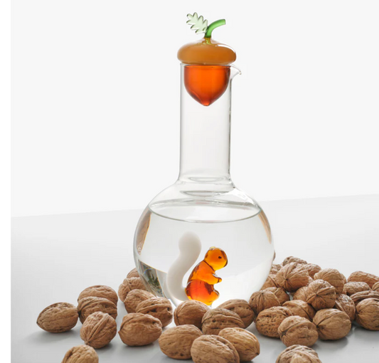 Ichendorf Milano Acorns Bottiglia Scoiattolo Ghianda in Vetro Borosilicato