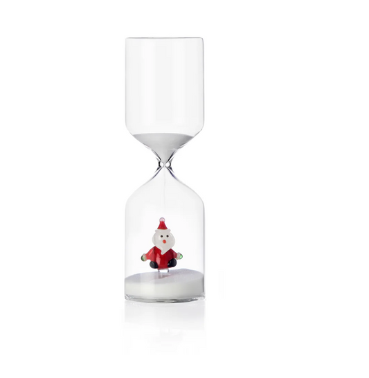 Ichendorf Milano Christmas Tales Clessidra Babbo Natale in Vetro Borosilicato