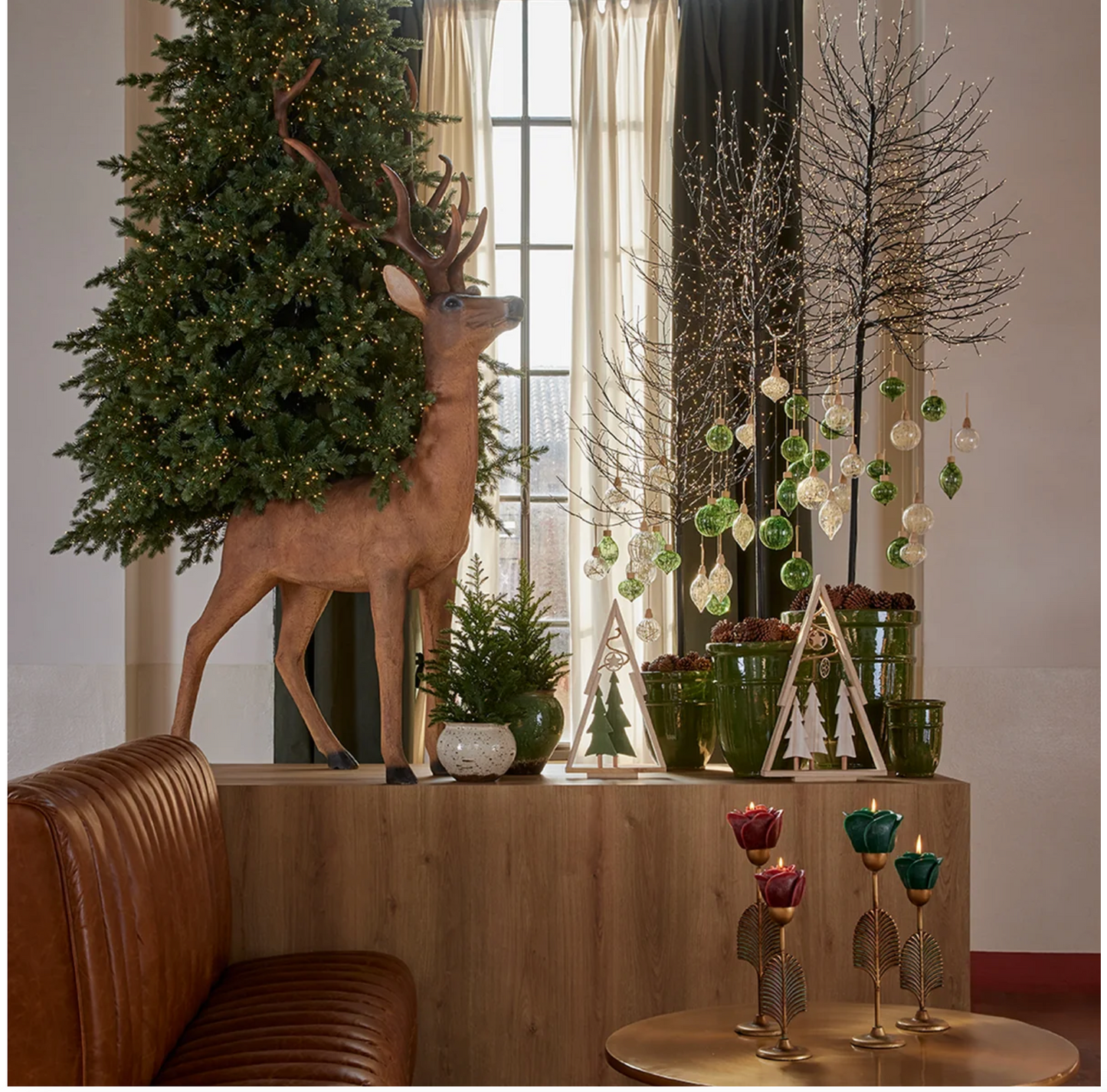 EDG Enzo de Gasperi Base Cervo per Albero di Natale H 140 cm Natural
