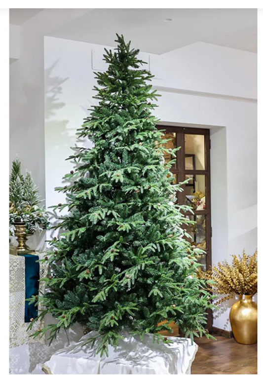 ALBERO DI NATALE - PINO VERDE con LED - H.270 CM - FIORI DI LENA