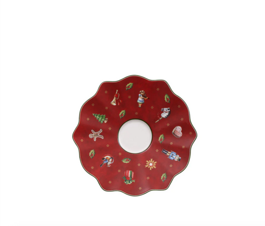 Villeroy & Boch Toy's Delight Piattino per Tazza Espresso Natalizio in Porcellana