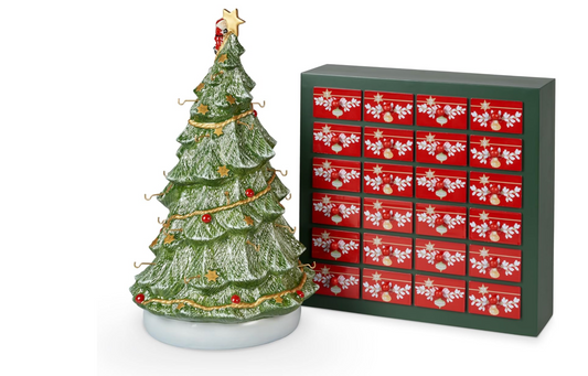 Villeroy & Boch Christmas Toy's Calendario dell'Avvento 3D Albero, Multicolore, 25 x 32 x 43 cm