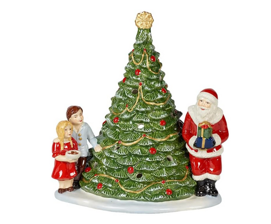 Villeroy & Boch Christmas Toy's Lanterna Babbo Natale sull'Albero, Verde/Multicolore, 20 x 17 x 23 cm