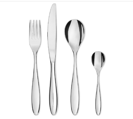 Alessi Mami Servizio Completo di Posate di Design 24 Pezzi in Acciaio Inox