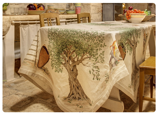 Tessitura Toscana Teleria DOP Tovaglia  di lino 270x170 CM
