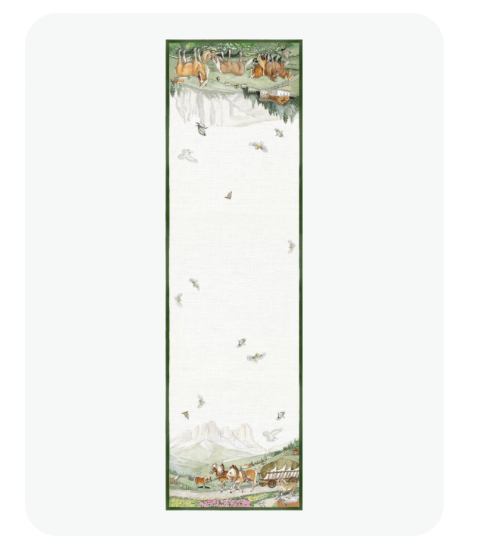 Teleria Tessitura Toscana MASO RUNNER TAVOLO VIS A VIS DI LINO 45x170cm
