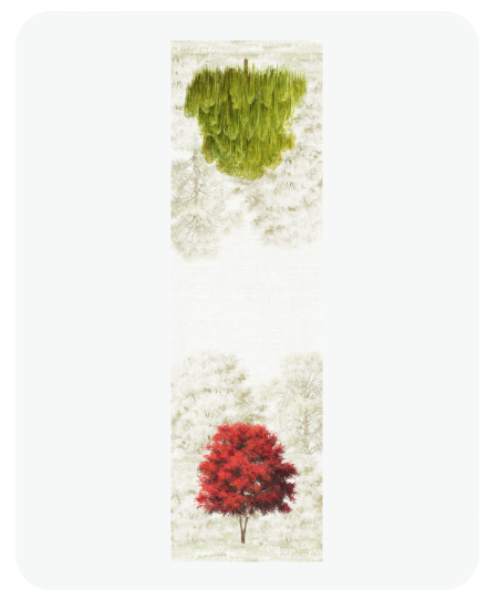 Teleria Tessitura Toscana GREESON RUNNER TAVOLO VIS A VIS DI LINO 45x170cm