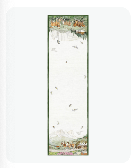 Teleria Tessitura Toscana MASO RUNNER TAVOLO VIS A VIS DI LINO 45x170cm