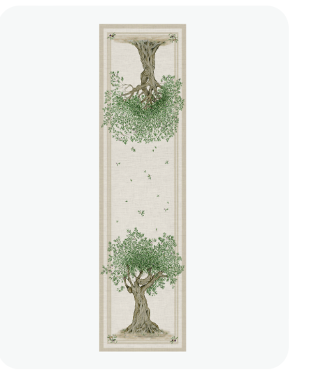 Teleria Tessitura Toscana D.O.P. TAVOLO VIS A VIS DI LINO 45x170cm