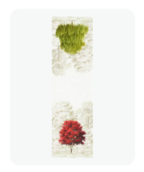 Teleria Tessitura Toscana GREESON RUNNER TAVOLO VIS A VIS DI LINO 45x170cm