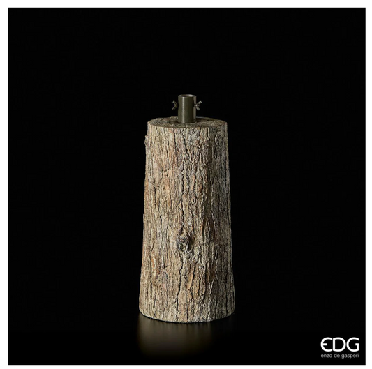 Enzo De Gasperi Base Tronco effetto legno H 55 cm per Albero di Natale