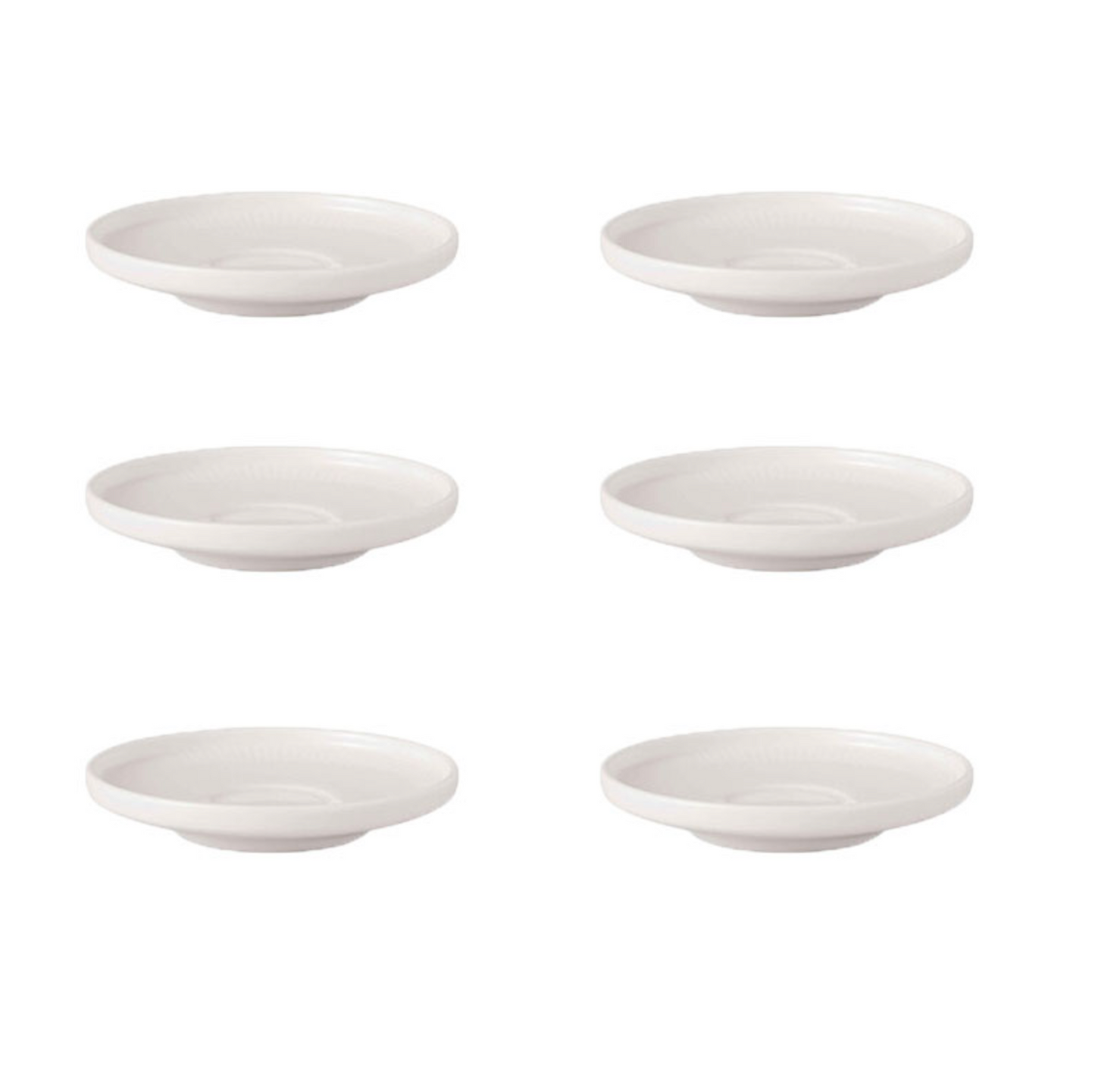 VILLEROY & BOCH Afina Set 6 Piattini Espresso Bianco