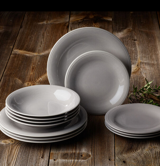 VILLEROY & BOCH Loop Set Piatti 12 Pezzi Grigio
