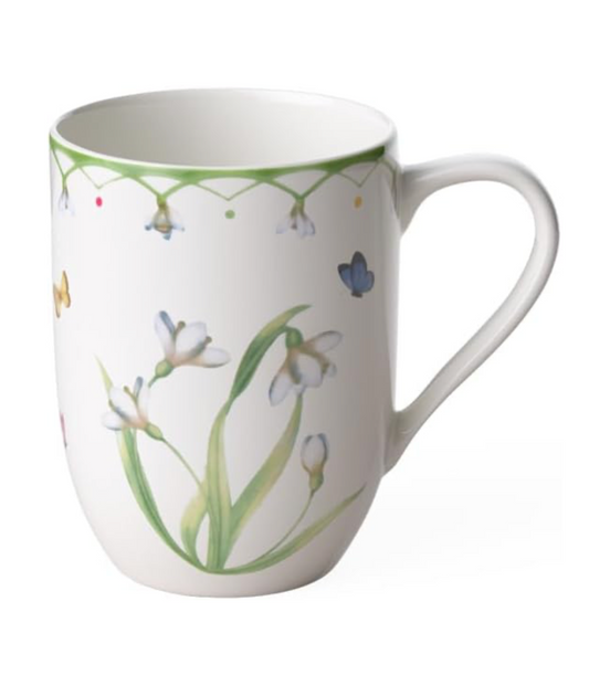 Villeroy & Boch - Colourful Spring Tazza Con Manico Verde, Lavabile in Lavastoviglie, Adatto per Microonde, Tazze Caffe Moderne,  Porcellana Premium