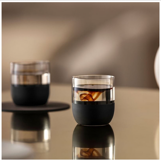 Villeroy & Boch-Manufacture Rock, Bicchierino da Shot, Cristallo, Nero,40ml, Set 4 pezzi,