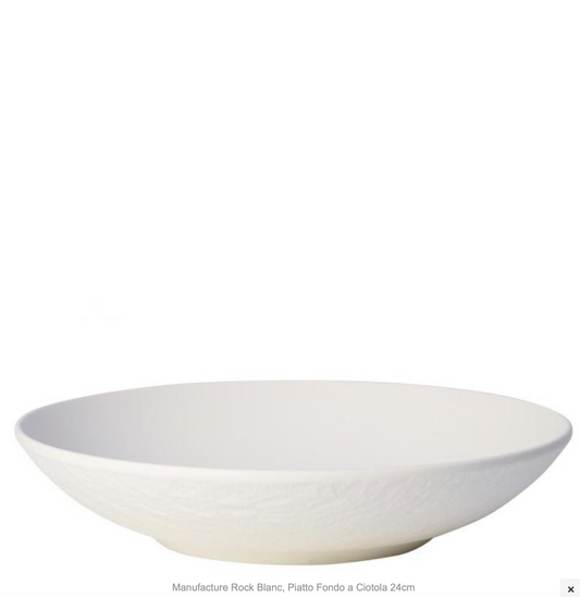 Manufacture Rock Blanc, Piatto Fondo a Ciotola 24cm
