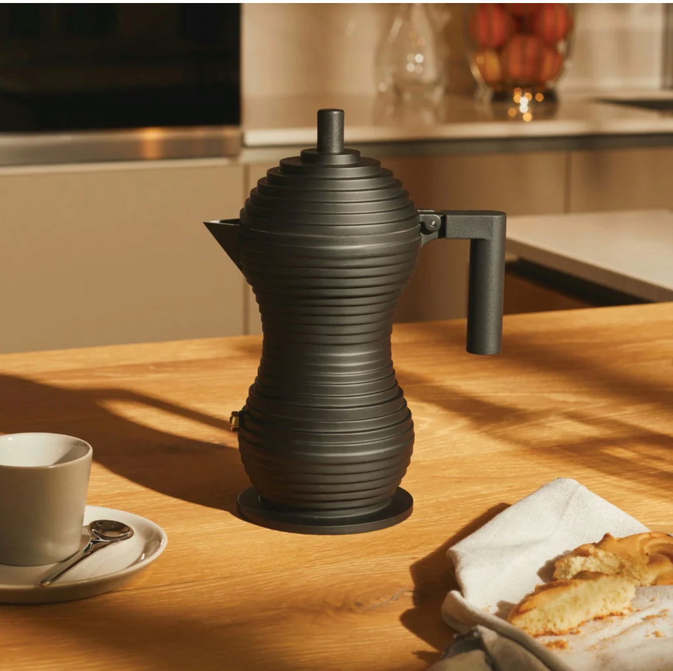 Alessi Caffettiera Pulcina Acciaio Nero 1 Tazza
