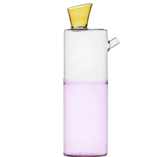 Ichendorf Milano Bottiglia Travasi Ambra Clear Rosa H 30cm