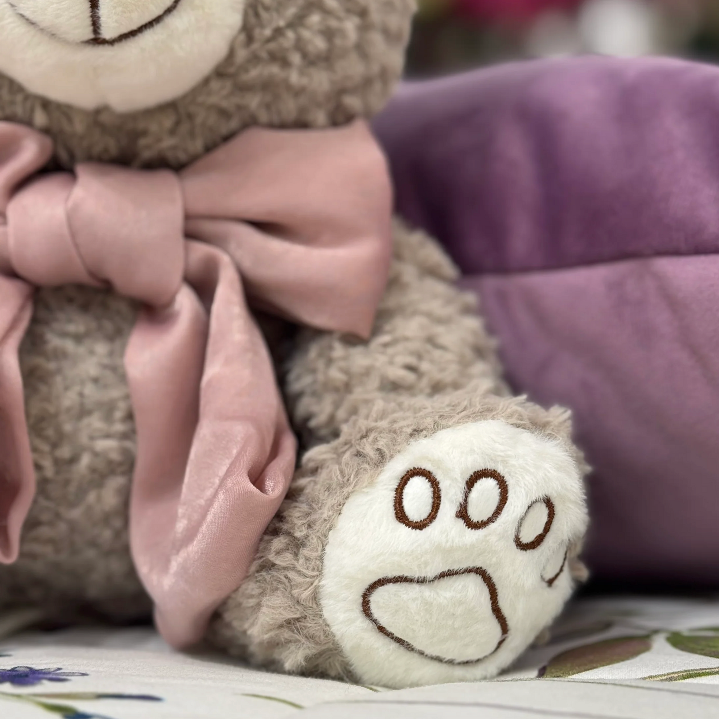 Fiori Di Lena Teddy c/ Fiocco rosa