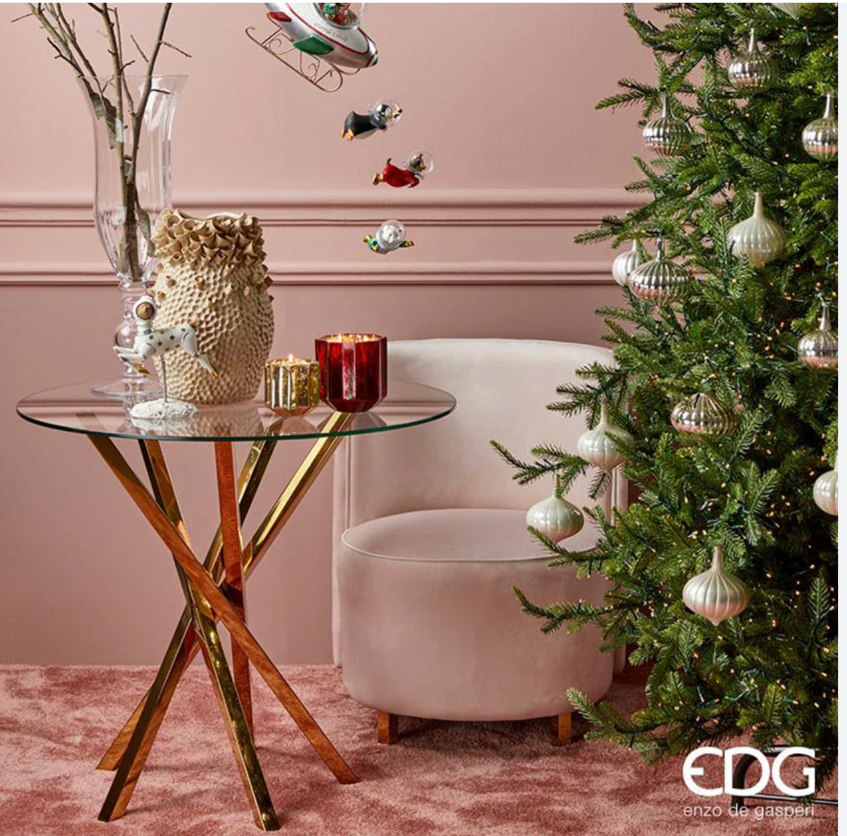 PRE-ORDINE EDG Enzo de Gasperi Albero di Natale Pino Luxury New 180 cm con 2000 mini led D100