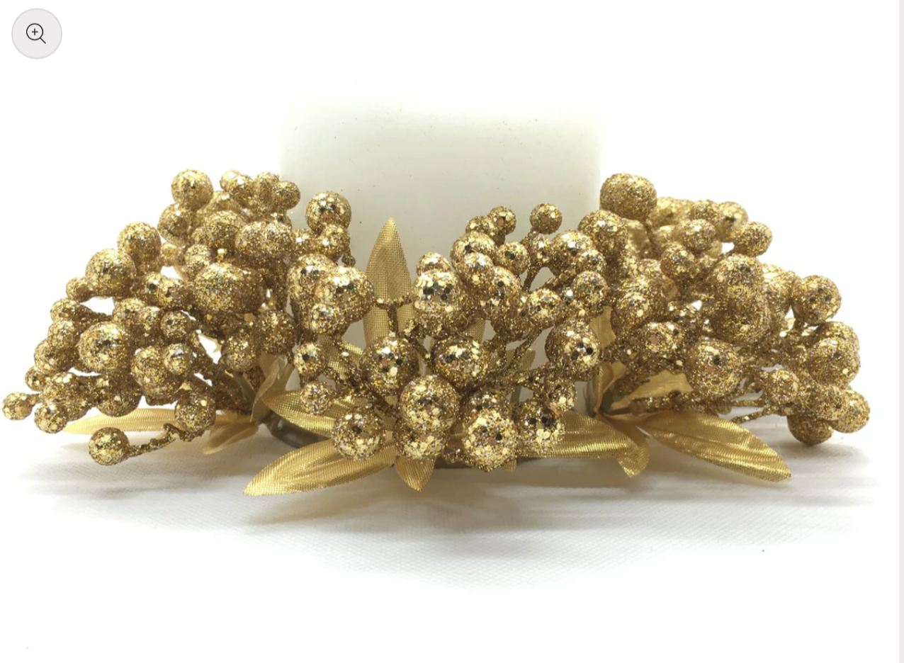 Enzo De Gasperi Corona girocandela Mille Bacche Oro D 12CM