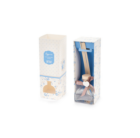 Nuvole di stoffa – Diffusore in vetro con 5 bastoncini Azzurra 100 ml | Profumatore per ambiente