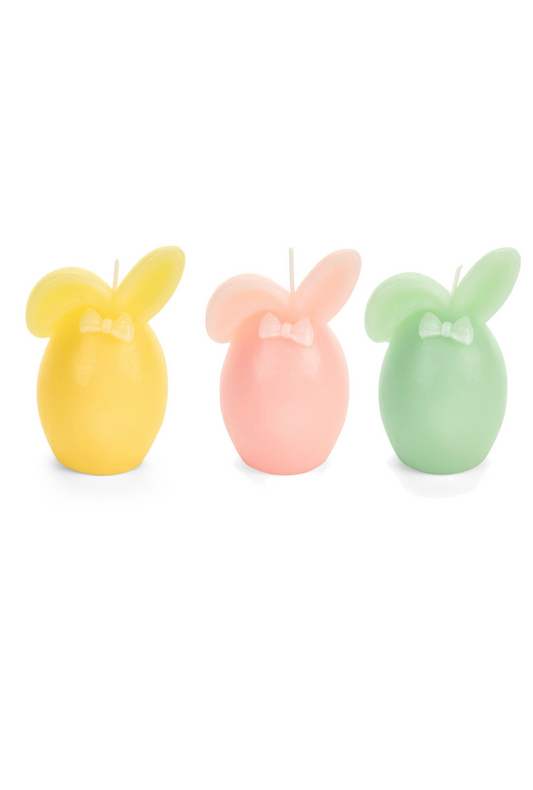 Nuvole di stoffa – Assortimento candele in paraffina a forma di uovo con orecchio Pepen | Decorazioni eleganti