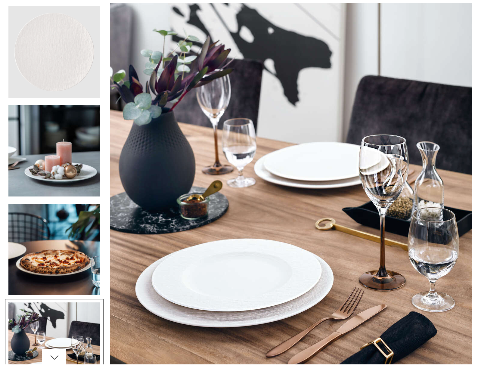 Piatto Gourmet Villeroy & Boch Manufacture Rock - Porcellana Premium Bianca 25 Cm, Made In Germany - Foto 8