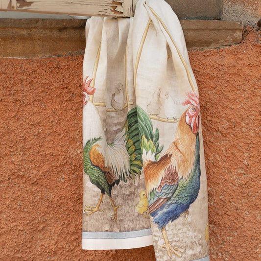 Tessitura Toscana Teleria Rooster CANOVACCIO DA CUCINA DI LINO 50x70