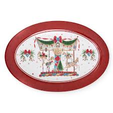 Nuvole di Stoffa Piatto da Portata Giostra con Scatola 35x23,5 cm