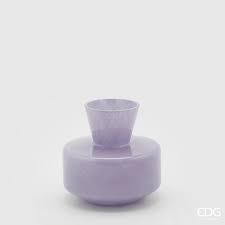 EDG Enzo De Gasperi Vaso Rotondo con Collo H15 D16 cm Lavanda