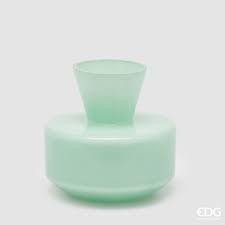 EDG Enzo De Gasperi Vaso Rotondo con Collo H15 D16 cm Verde