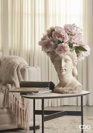 EDG Enzo De Gasperi Peonia Ramo con Foglie Ass. H 58 Cm Pianta Artificiale Bianco 1 Pz