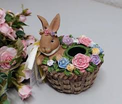 Villeroy & Boch Spring Fantasy Accessor Portacandele Coniglio Nel Cestino