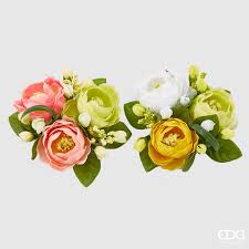 Enzo De Gasperi Corona Ranuncolo X3 D12 (2 Colori Ass ) Rosa-Giallo/Giallo-Bianco