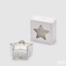 EDG Enzo De Gasperi Candela Stella H 8 Cm D 13,5 Cm Vanilla Scatola Regalo