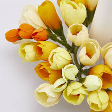 EDG Enzo De Gasperi Portacandela Corona Crocus-Mix D 13 Cm Int. 3,5 Cm Giallo