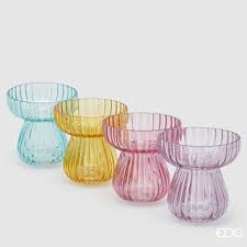 EDG Enzo De Gasperi – Vaso Righe Biforma Azzurro