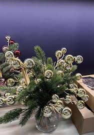 EDG Enzo De Gasperi Decoro Ramo Palle Mix H53 cm Argento