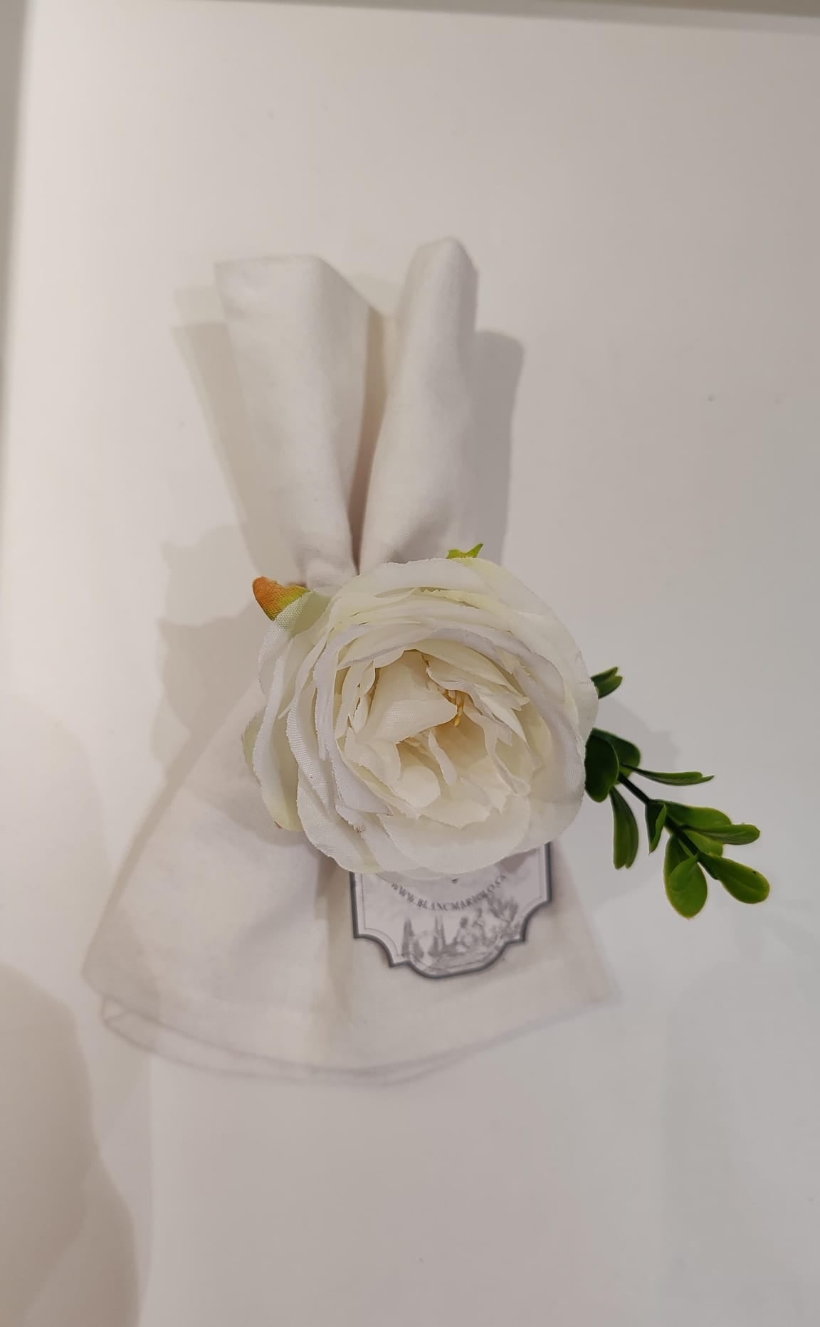 Blanc Mariclo' Portatovagliolo Rosa Assortito in Due Colori Bianco E Rosa