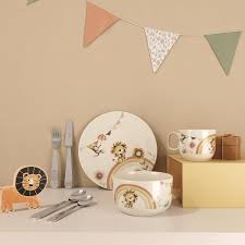 Villeroy & Boch Boho Kids Set di stoviglie per bambini 7 pz. beige, Premium Porcelain