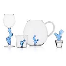 Ichendorf Milano Scatola Contenitore Cactus Blu H13 cm