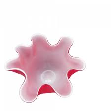 EDG Enzo De Gasperi Vaso Drappo Vetro H 18   RED