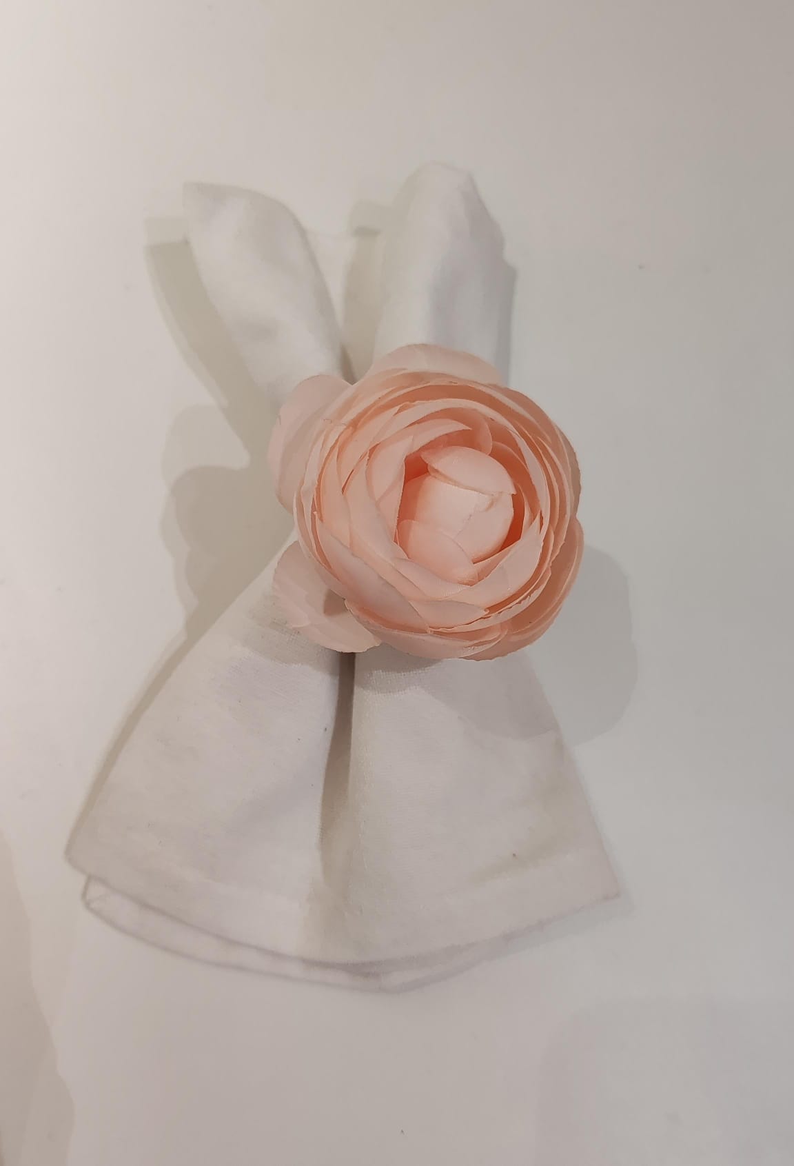 Blanc Mariclo' Portatovagliolo Rosa Assortito in Due Colori Bianco E Rosa